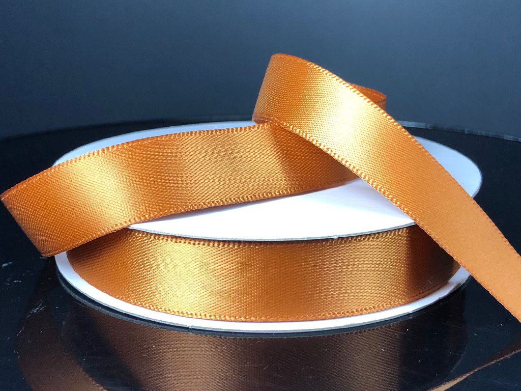 SILKY DOUBLE FACE SATIN NON WIRED EDGE 5/8"" x 25 YD COPPER