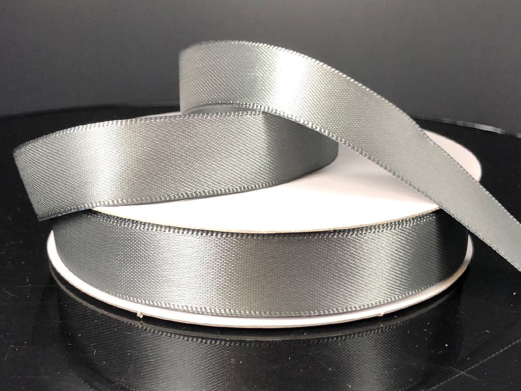 SILKY DOUBLE FACE SATIN CHARCOAL #3, 25 YDS