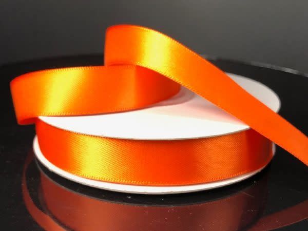 SILKY DOUBLE FACE SATIN NON WIRED EDGE 5/8"" x 25 YD ORANGE