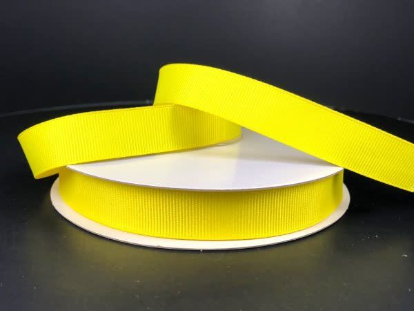 SOLID GROSGRAIN NON WIRED EDGE 5/8"" x 25 YD DOFFODIL