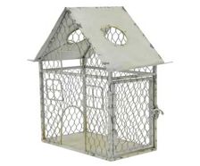 10.5"L ANTQ IVORY MTL MESH HOUSE PLNTR, REG $14.99 50% OFF