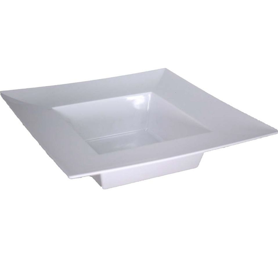 2"h x 5" x 5" inner pot SQUARE BOWL WHITE