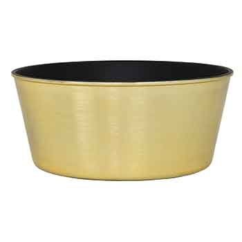 4”H X 9”D GOLD PLASTIC POT