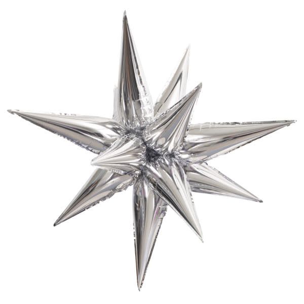 SILVER 3 D STAR BALLOON