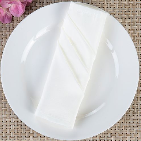 18’’ FABRIC NAPKIN 6 TO THE PACK, WHITE