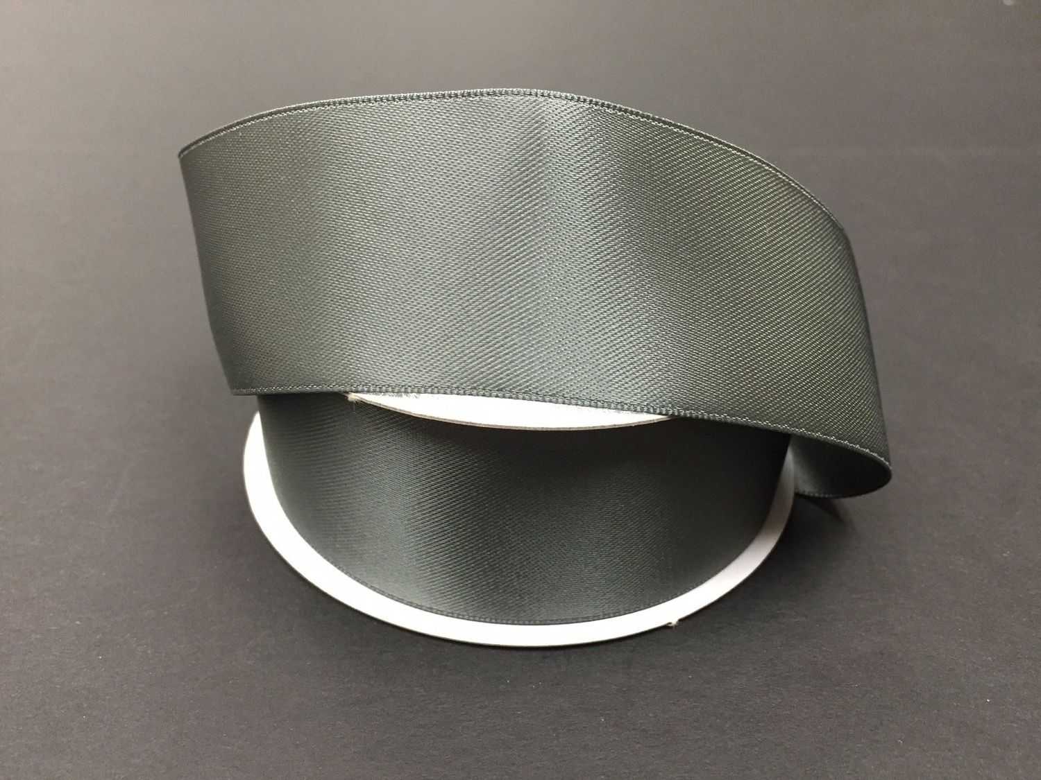 SILKY DOUBLE FACE SATIN CHARCOAL, #9, 25 YDS