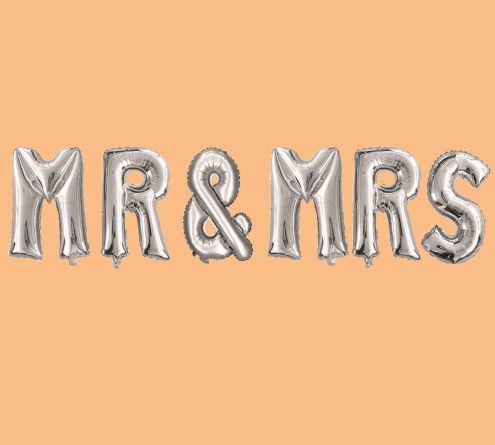 32’’  “MR &amp; MRS” FOIL BALLOON, 1 SETn reg $5.99