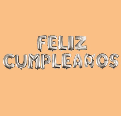 SILVER 16" "FELIZ CUMPLEANOS" FOIL BALLOON, 1 SET/PACK Reg $5.99