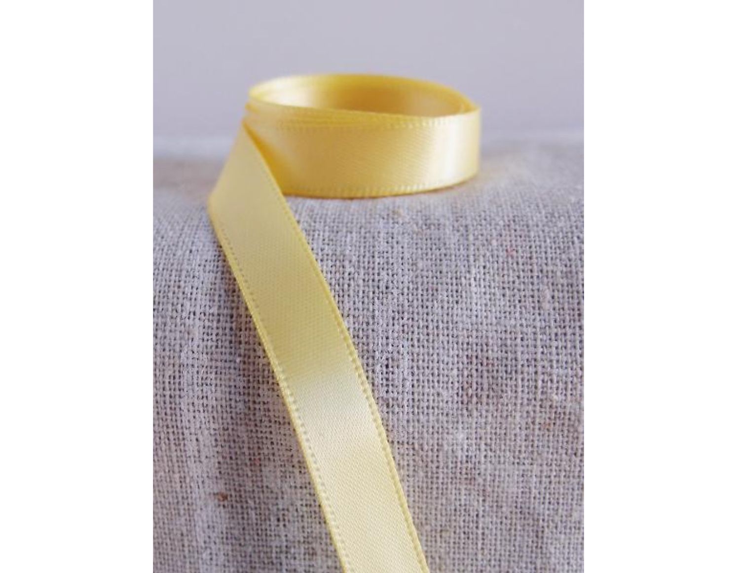 3/8’’ x 50 yd YELLOW DOUBLE FACE RIBBON