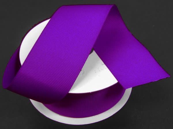 SOLID GROSGRAIN NON WIRED EDGE 1.5"" x 25 YD PURPLE