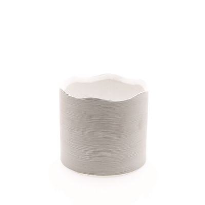 6.5'' x 6”H WHITE CERAMIC DELPHI POT