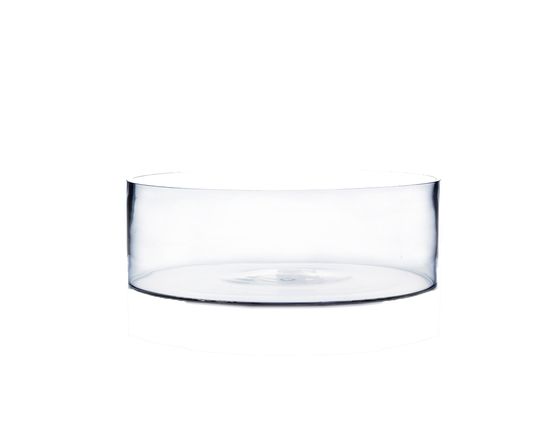 4"H X 15"D CLEAR GLASS LOW CYLINDER