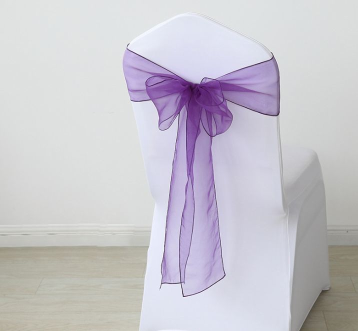 9’’ x 10’ PURPLE ORGANZA CHAIR BOW