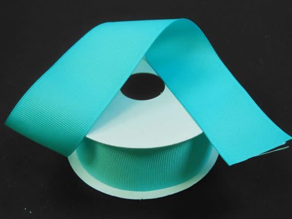 SOLID GROSGRAIN NON WIRED EDGE 1.5"" x 25 YD AQUA