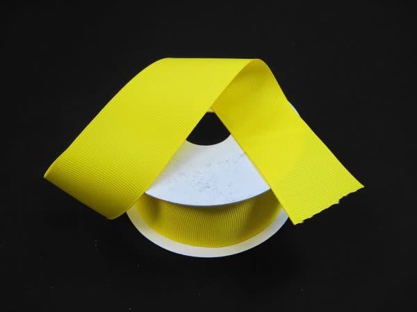 SOLID GROSGRAIN NON WIRED EDGE 1.5"" x 25YD DAFFODIL