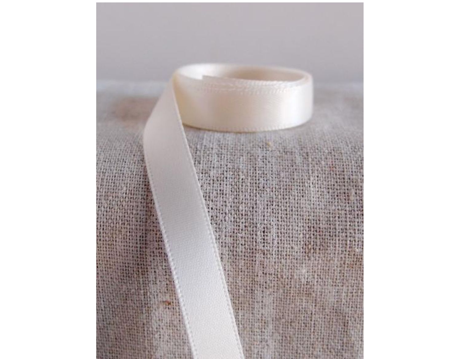 3/8’’ X 50 YDS IVORY DOUBLE FACE SATIN RIBBON
