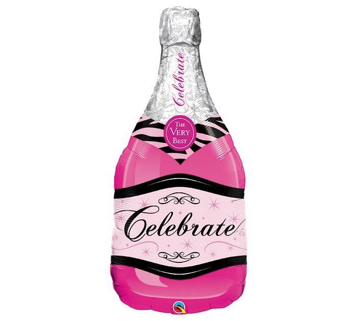 “CELEBRATE’’ PINK BUBBLY CHAMPAGNE BALLOON