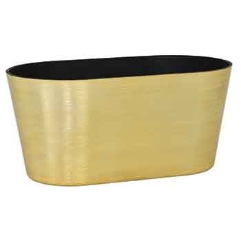 4.75”H X 9.25” GOLD OVAL PASTIC POT