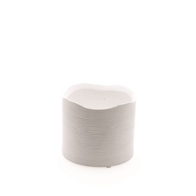 5.7'' x 5”H WHITE CERAMIC DELPHI POT