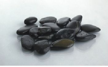 BLACK River Rocks PEBBLES (10lbs/bag)0.8-1CM, BLACK, 10 LBS/BAG