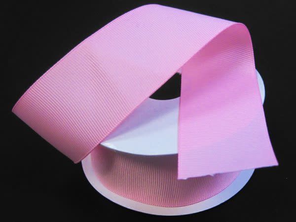 SOLID GROSGRAIN NON WIRED EDGE 1.5"" x 25 YD PINK