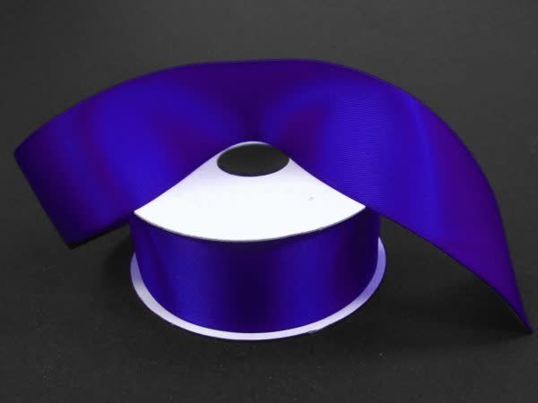 SILKY DOUBLE FACE SATIN NON WIRED EDGE 1.5"" x 25 YD ROYAL BLUE