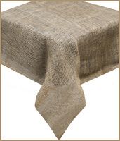 54 SQ L/W BURLAP TABLE TOPPER