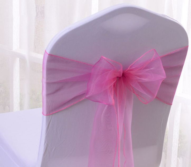 9”x10’ FUSHIA ORGANZA CHAIR BOW
