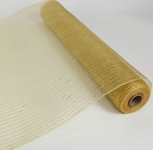21’’ GOLD METALLIC MESH X 10 YDS,