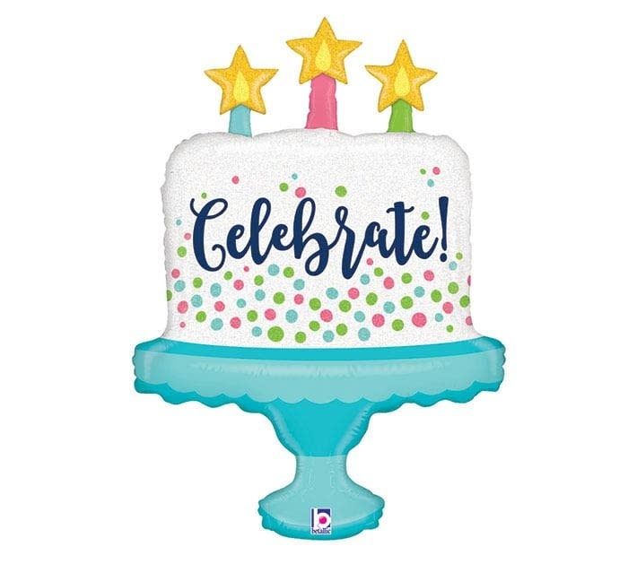 33’’ BALLOON “CELEBRATE” CAKE, reg $7.99