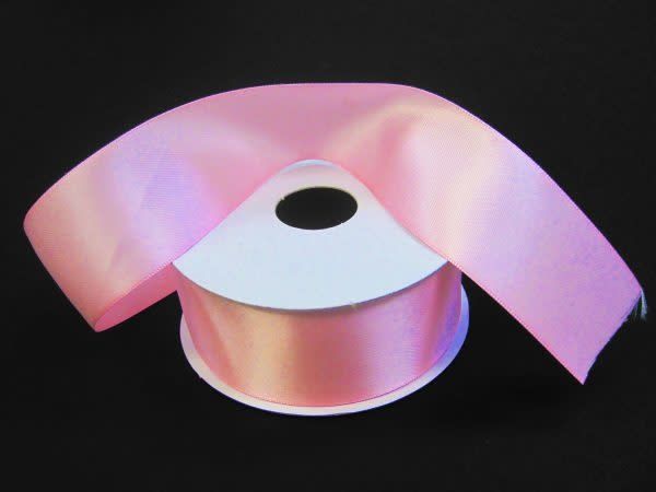 SILKY DOUBLE FACE SATIN NON WIRED EDGE 1.5"" x 25 YD PINK