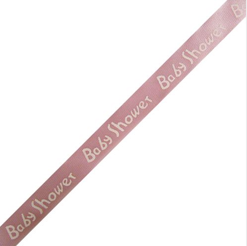 3/8’’ x 50 YD PINK SATIN BABY SHOWER RIBBON