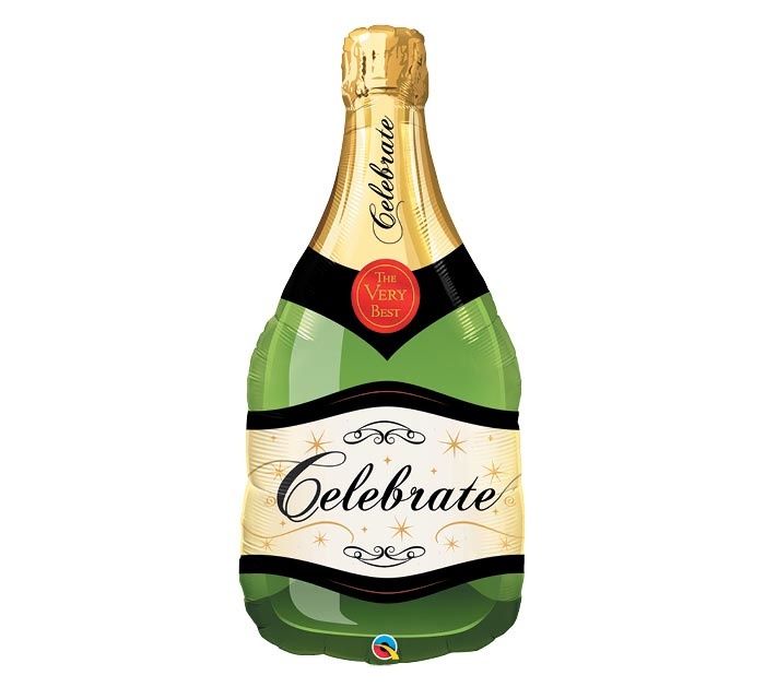 “CELEBRATE” CHAMPAGNE  BALLOON