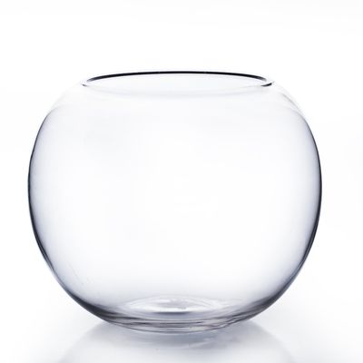 10"d x 8"h x 6.5" open CLEAR GLASS BUBBLE/FISH BOWL