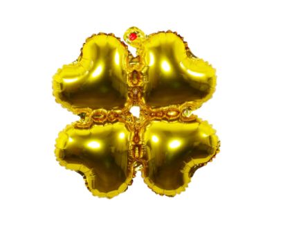18’’ GOLD CLOVER SHAPE BALLOONS, 25 PCS reg $7.99