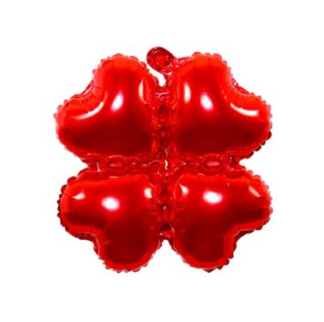 18’’ RED CLOVER SHAPE BALLOONS, 25 PCS reg $7.99