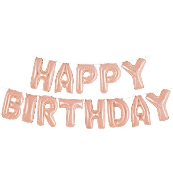 14’’ ROSE GOLD HAPPY BIRTHDAY BALLOON BANNER reg $9.99