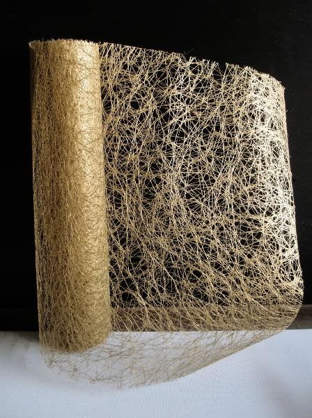 14’’ X 10 YDS  MET GOLD FAUX SISAL