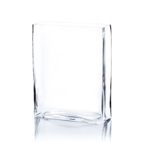 H- 8”   Top- 6” x 2” Rectangle Vase box can be marked G268