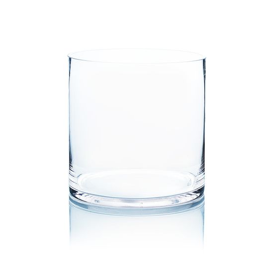 8" x 8" CLEAR GLASS CYLINDER, BOX PACKS 4 UNITS