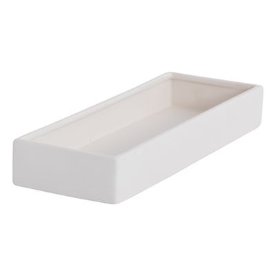 3”H X 13.75”LX 5”W MATTE WHITE URBAN PLANTER (AD)