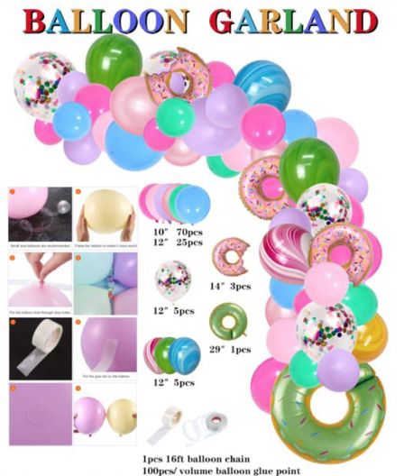 BALLOON GARLAND “DOUGHNUT”reg $15.99