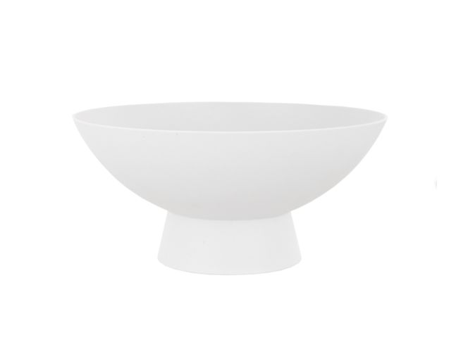 5.75”h x 12”d WHITE DEMI FOOTED BOWL