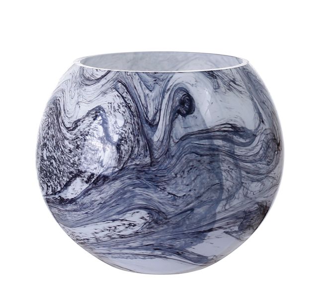 6.5"h x 8" MARBLE LIKE FISHBOWL BUBBLE BOWL