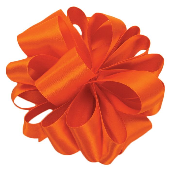 #9, 50 YDS, TORRID ORANGE, DOUBLE FACE SATIN