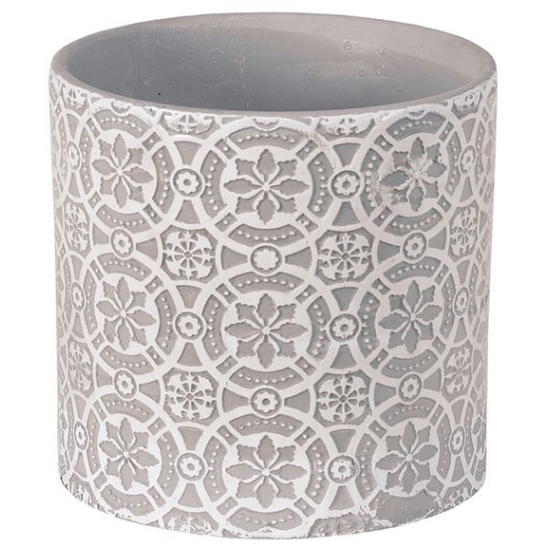 ROUND EMBOSSED CEMENT PLANTER 6.25’’