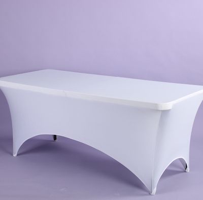 6’ REC SPANDEX TABLE COVER 72"L X 30"W X 29"H