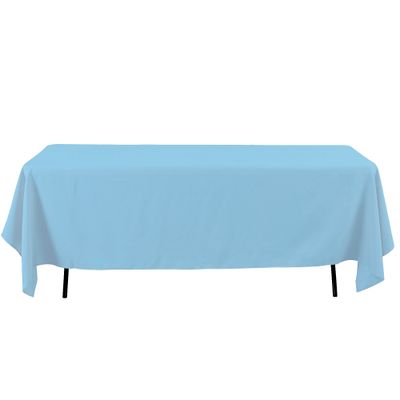 60 X 126 LIGHT BLUE RECTANGLE POLYESTER TABLE COVER reg $11.99