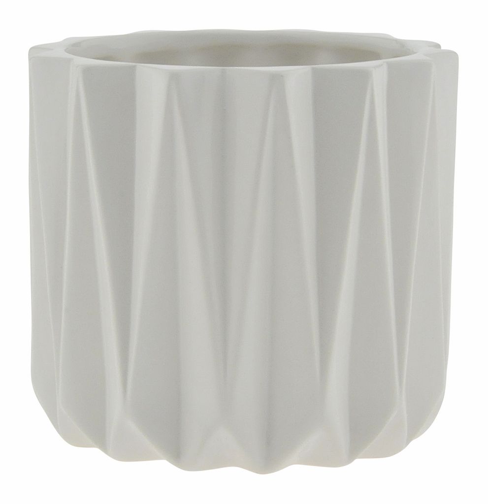 5.5” X 5.5” ROUND VERTICAL DESIGNS CERAMIC POT