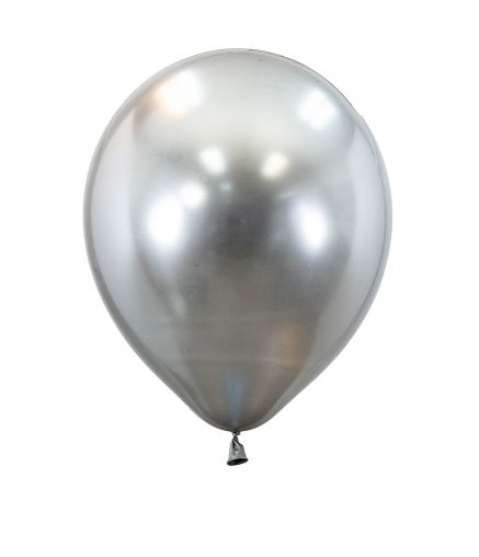 12’’ SILVER CHROME BALLOON, 50 PCS
